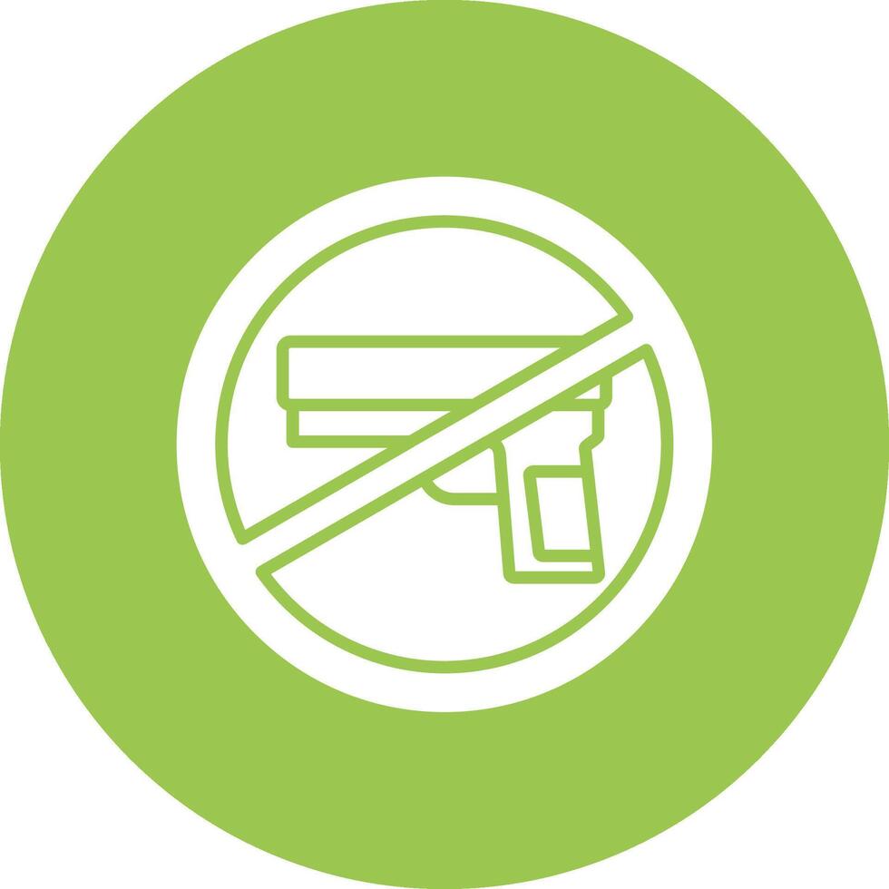 No Weapons Detailed Line Sketch vector