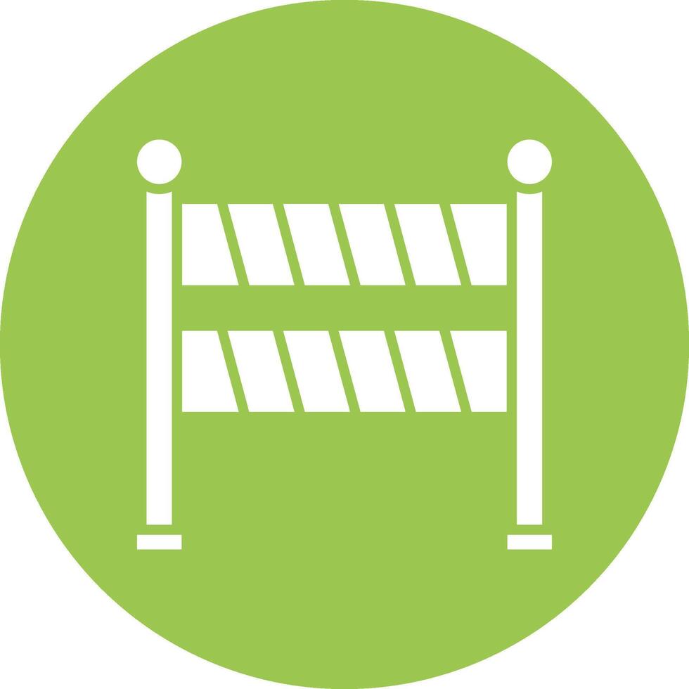 Traffic Barrier Rounded Line Illustration vector