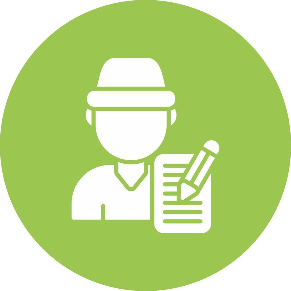 Writer Subtle Shadow Icon vector