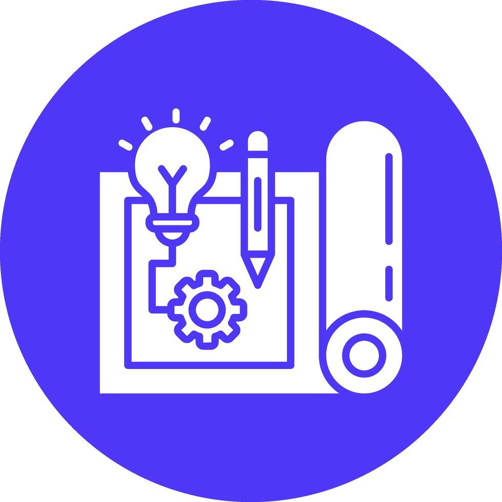 Blueprint Digital Concept Icon vector