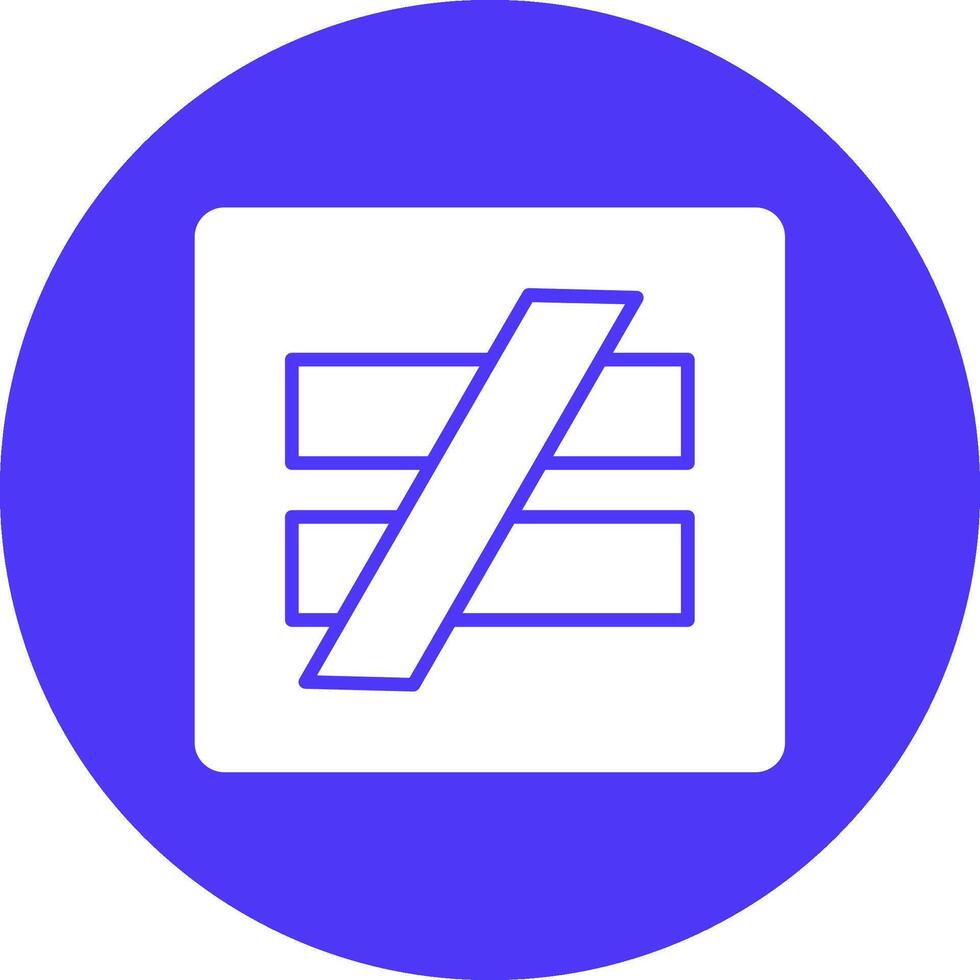 Not Equal Business Style Symbol vector