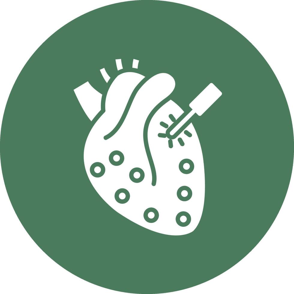 Cardiac Subtle Shadow Icon vector