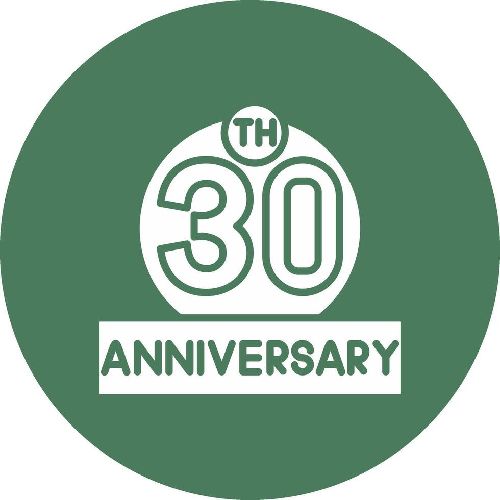 30th Outline Graphic Design vector