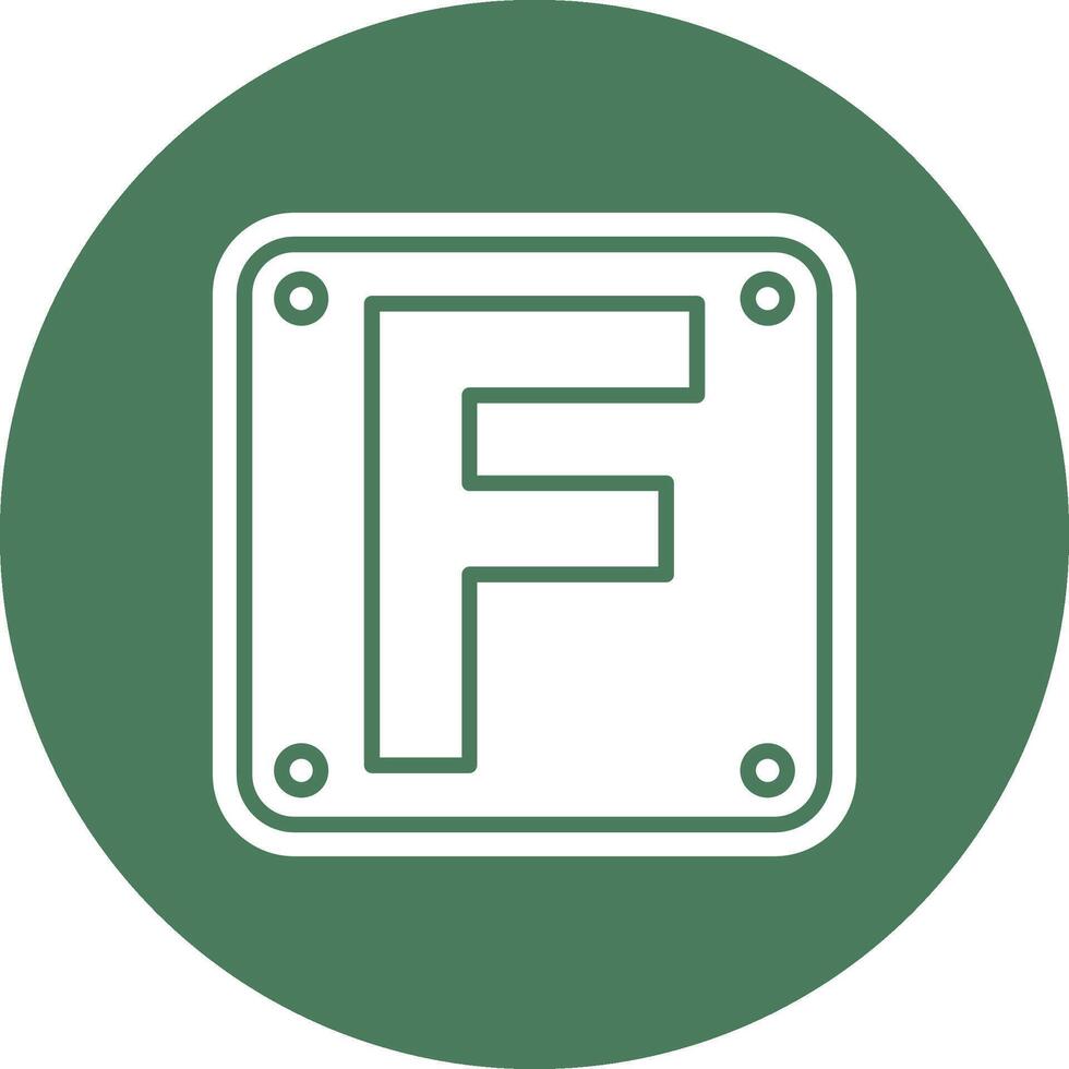 Letter F Modular UI Graphic vector