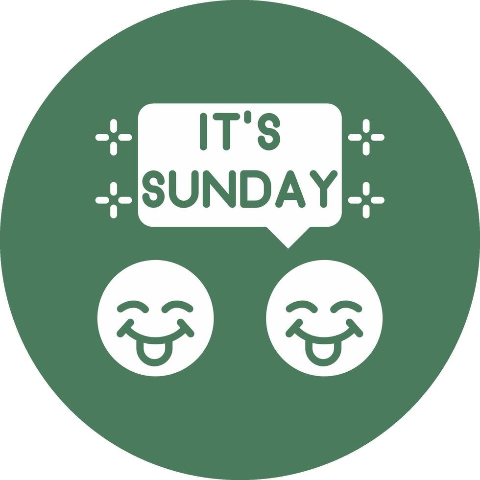Sunday Crisp Flat Art vector