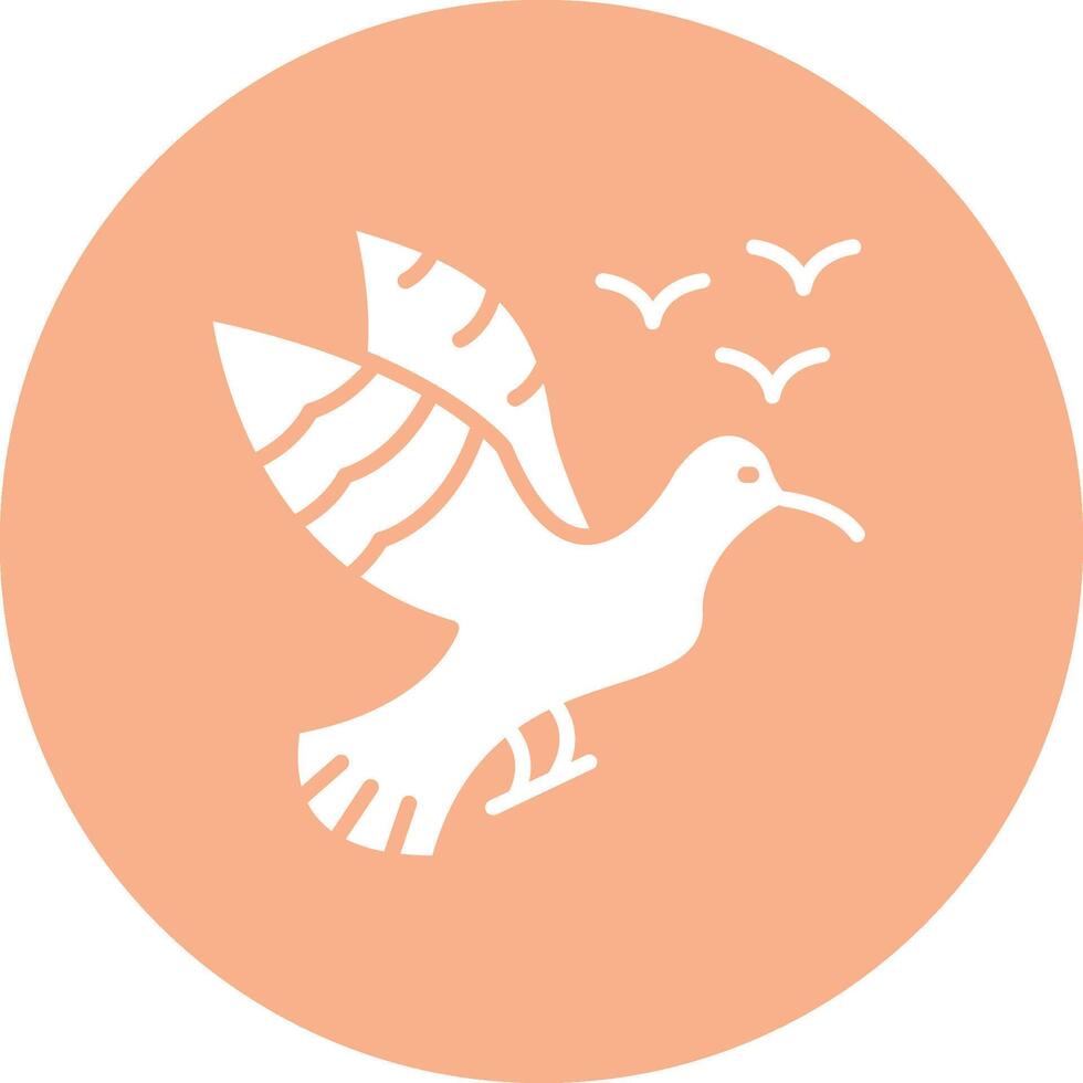 Bird Mono Icon Symbol vector