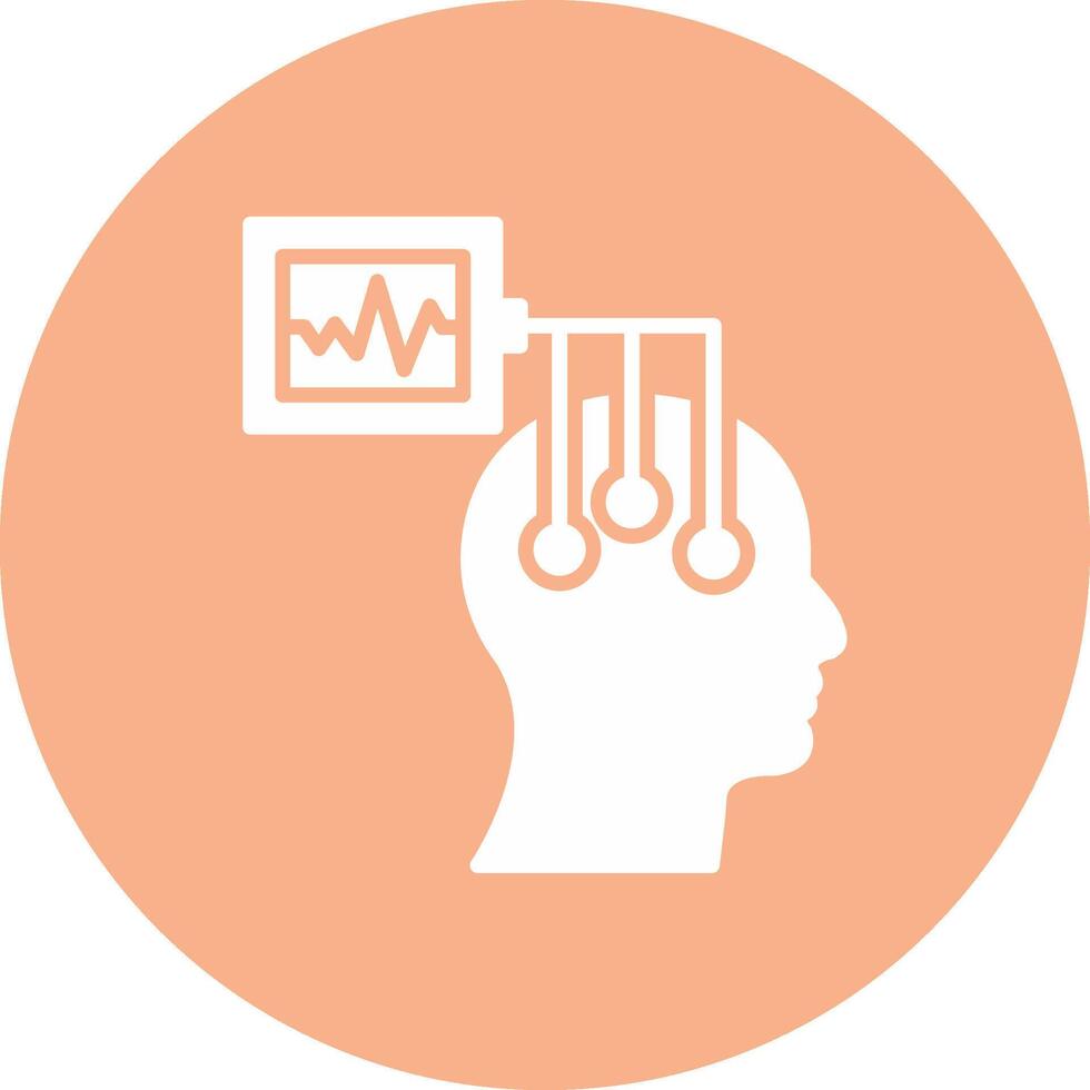Electroencephalogram Gradient Style Icon vector