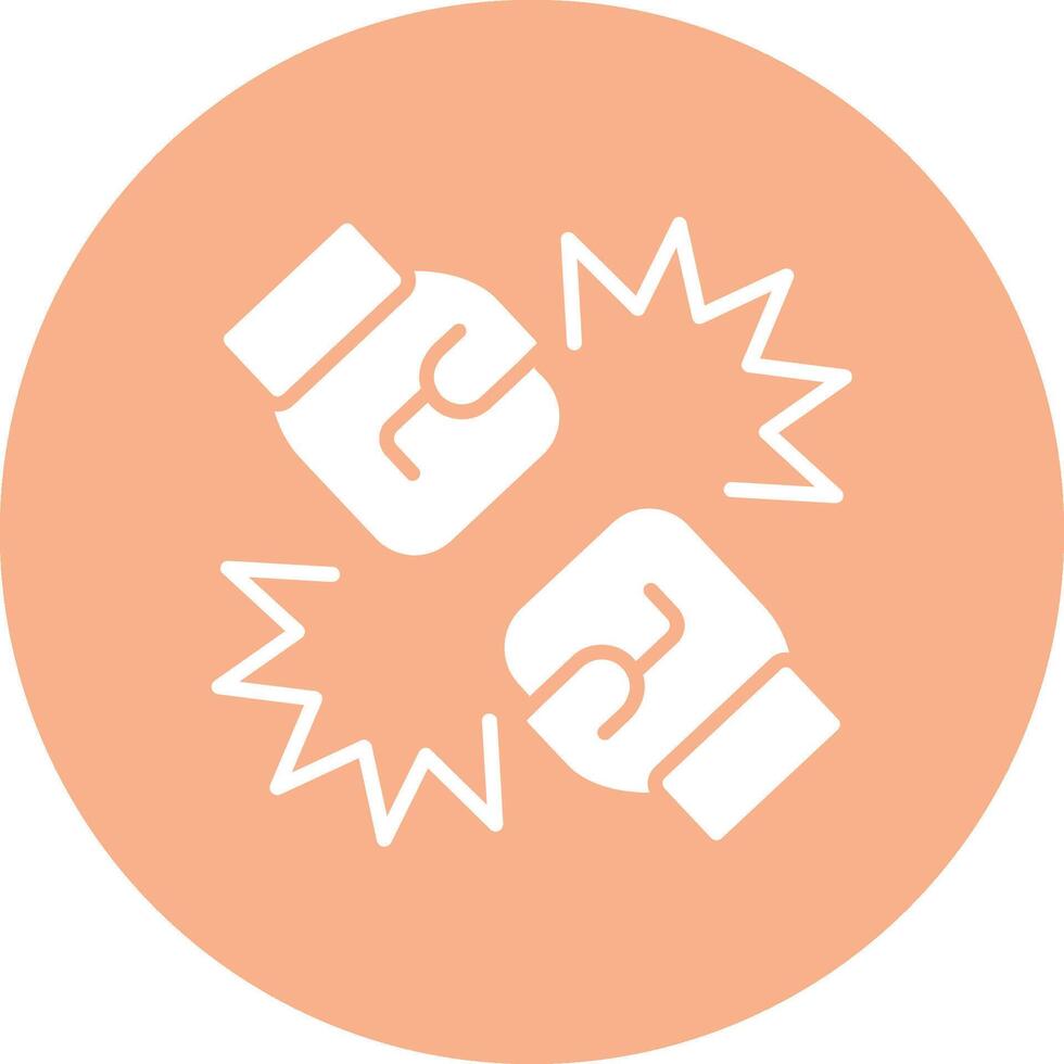 fight Handcrafted Digital Icon vector