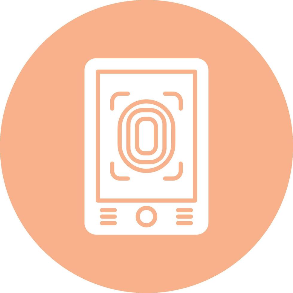 Finger Scan Mono Icon Symbol vector