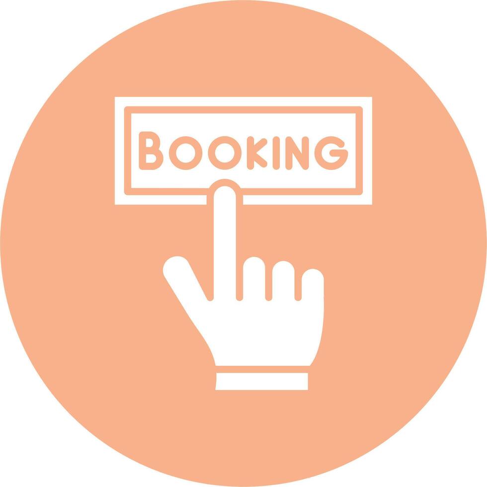 Online Booking Solid Fill Design vector