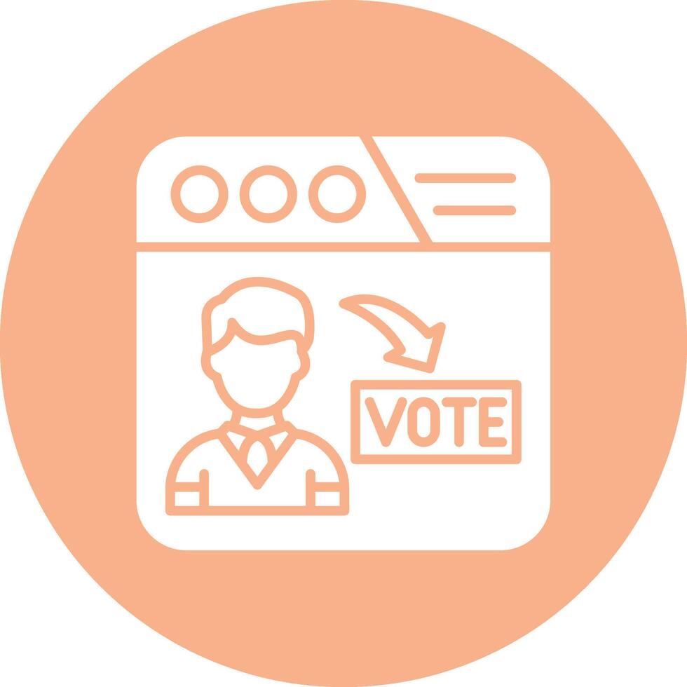Online Voting Muted Tone vector
