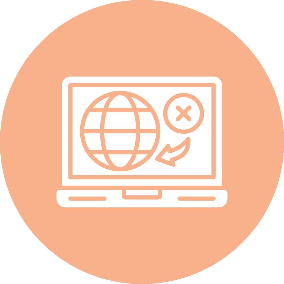 No Internet Handcrafted Digital Icon vector