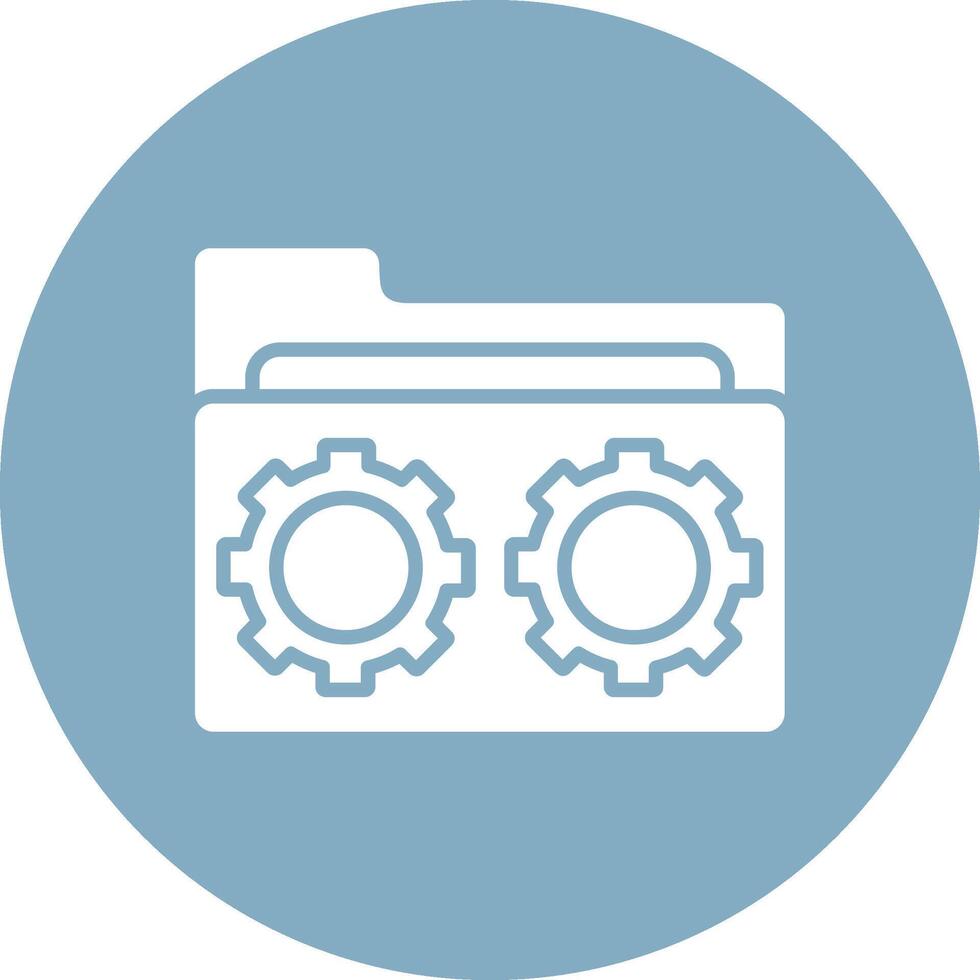 Folder Management Solid Fill Design vector