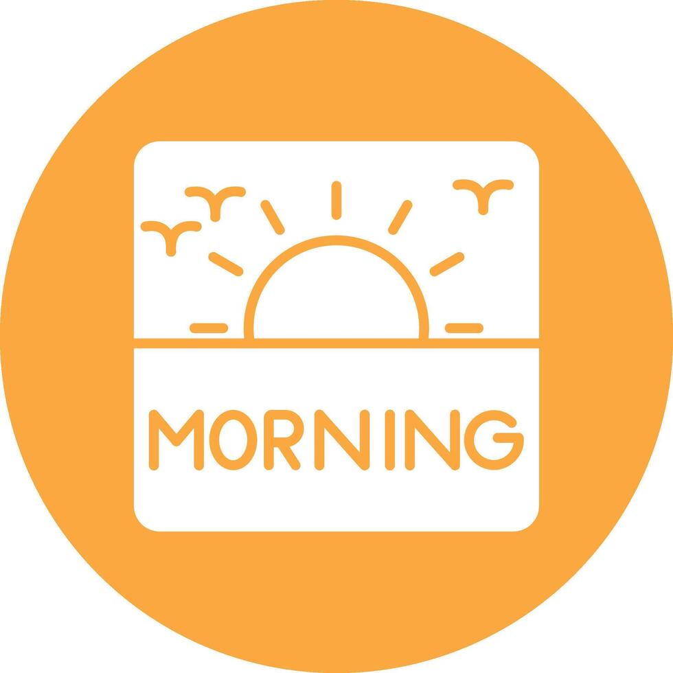 Good Morning Geometric Shape Symbol vector