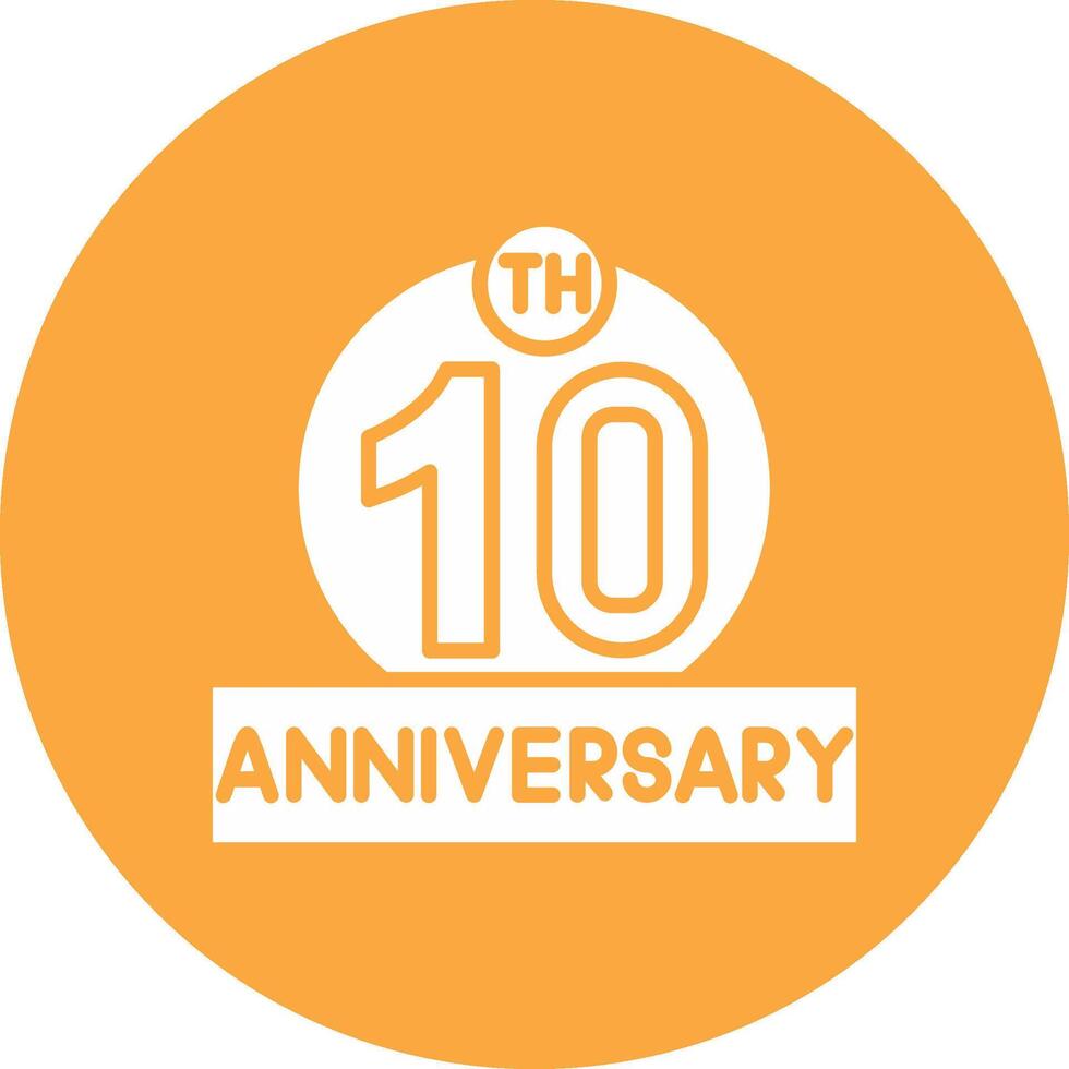 10th Anniversary Elegant Piece vector