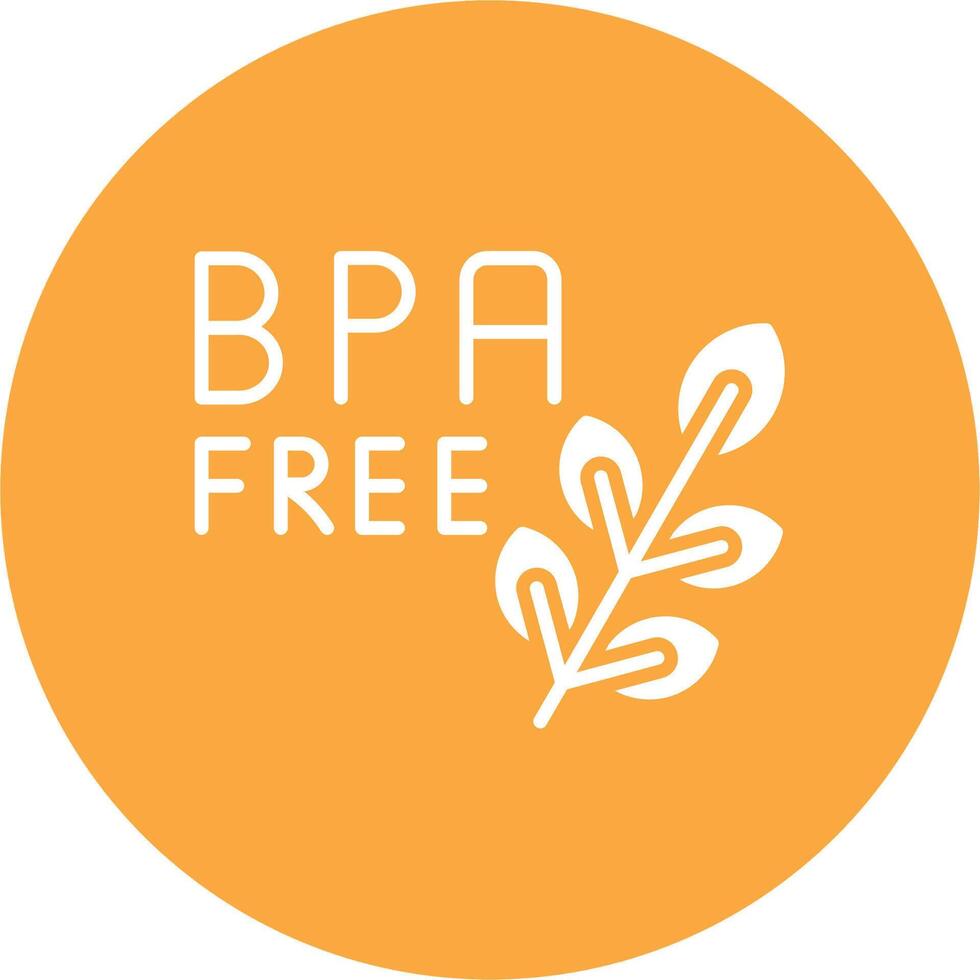 Bpa Free Neon Graphic Style vector