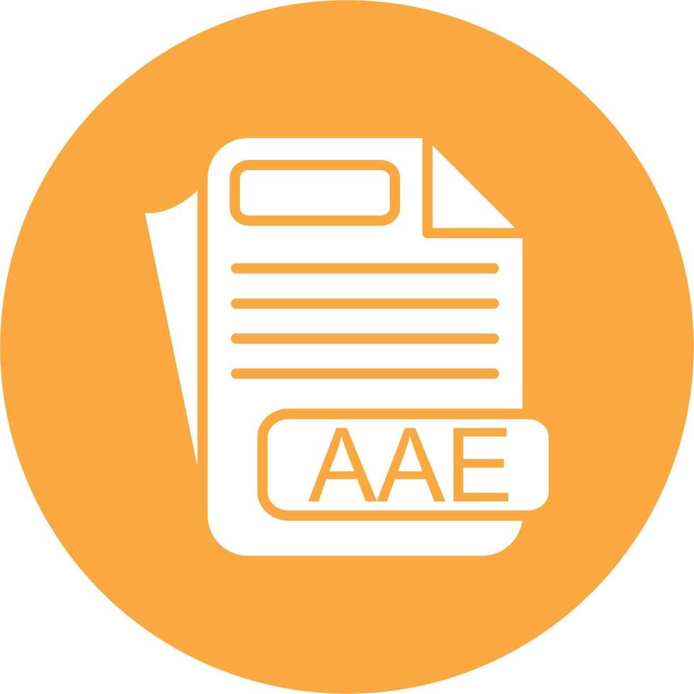 AAE File Format Shadowed Icon Style vector