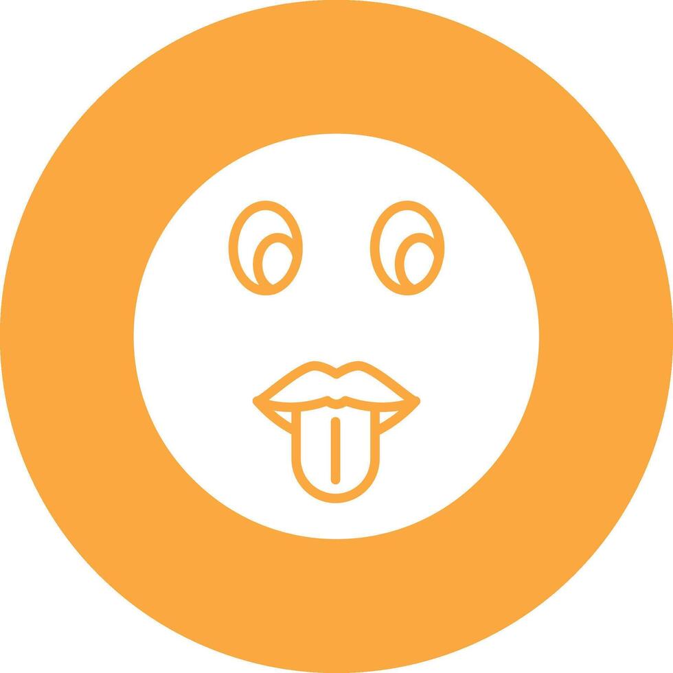 Tongue Playful Line Icon vector