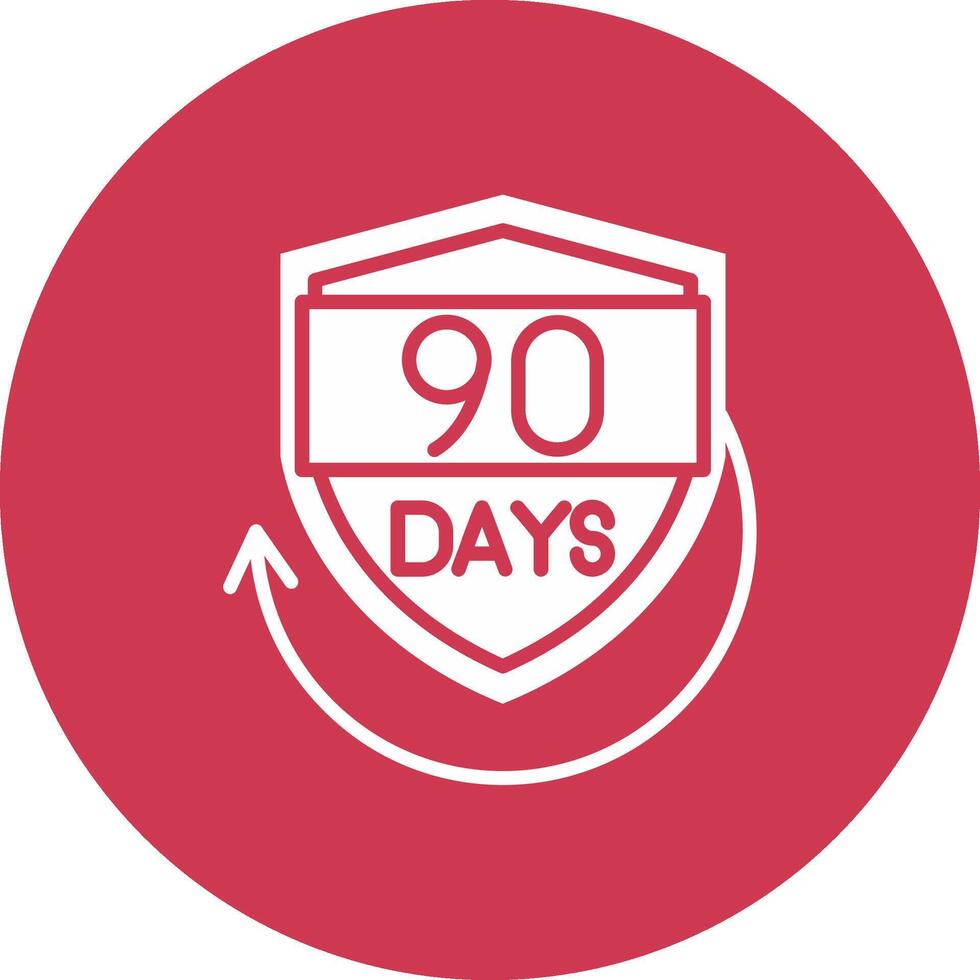 90 Days Sleek Graphic Mark vector