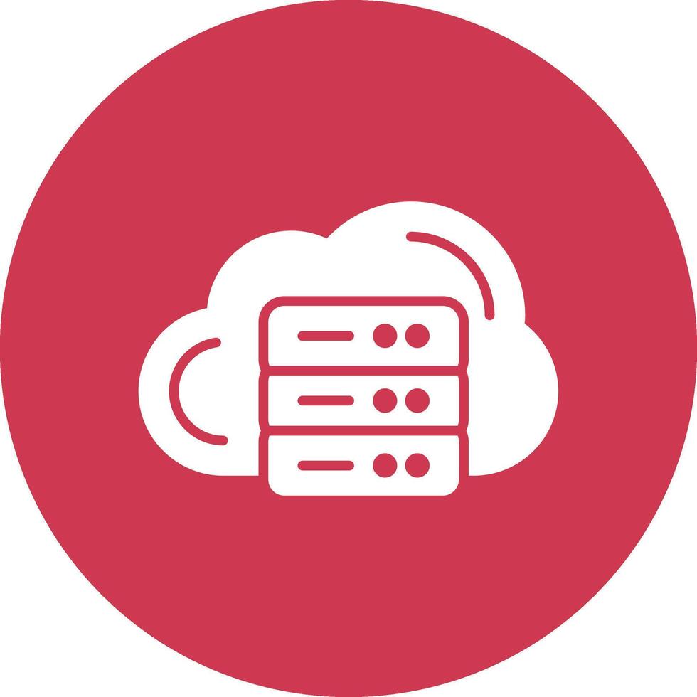 Cloud Database Stylized Tech Element vector