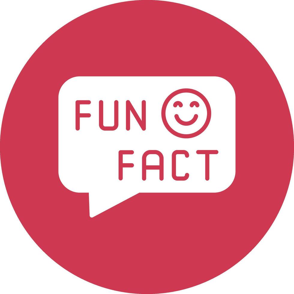 Fun Fact Solid Fill Design vector