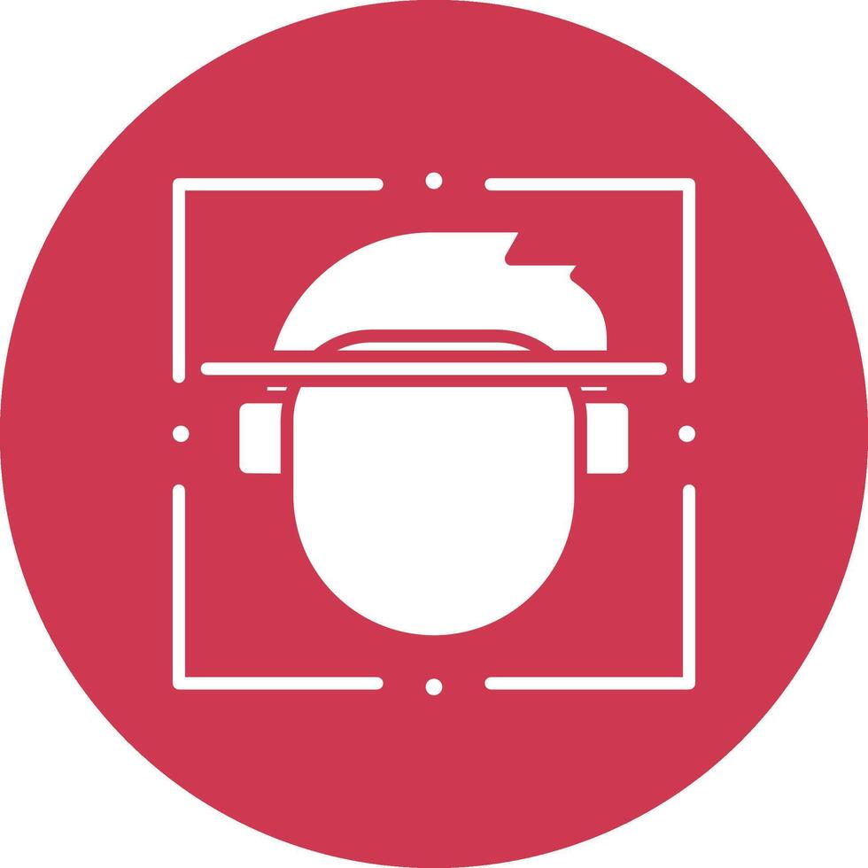 Face Scan Interactive Icon Badge vector