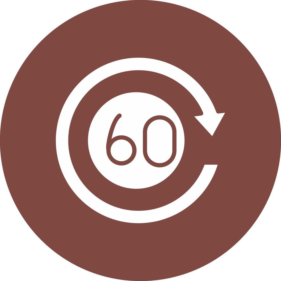 60 Days Smooth Gradient Icon vector