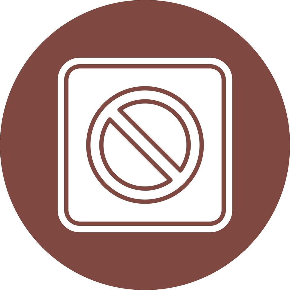 Blocked Subtle Shadow Icon vector