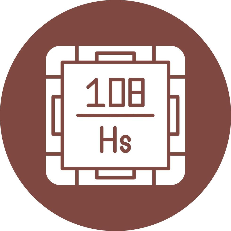 Hassium Handcrafted Digital Icon vector
