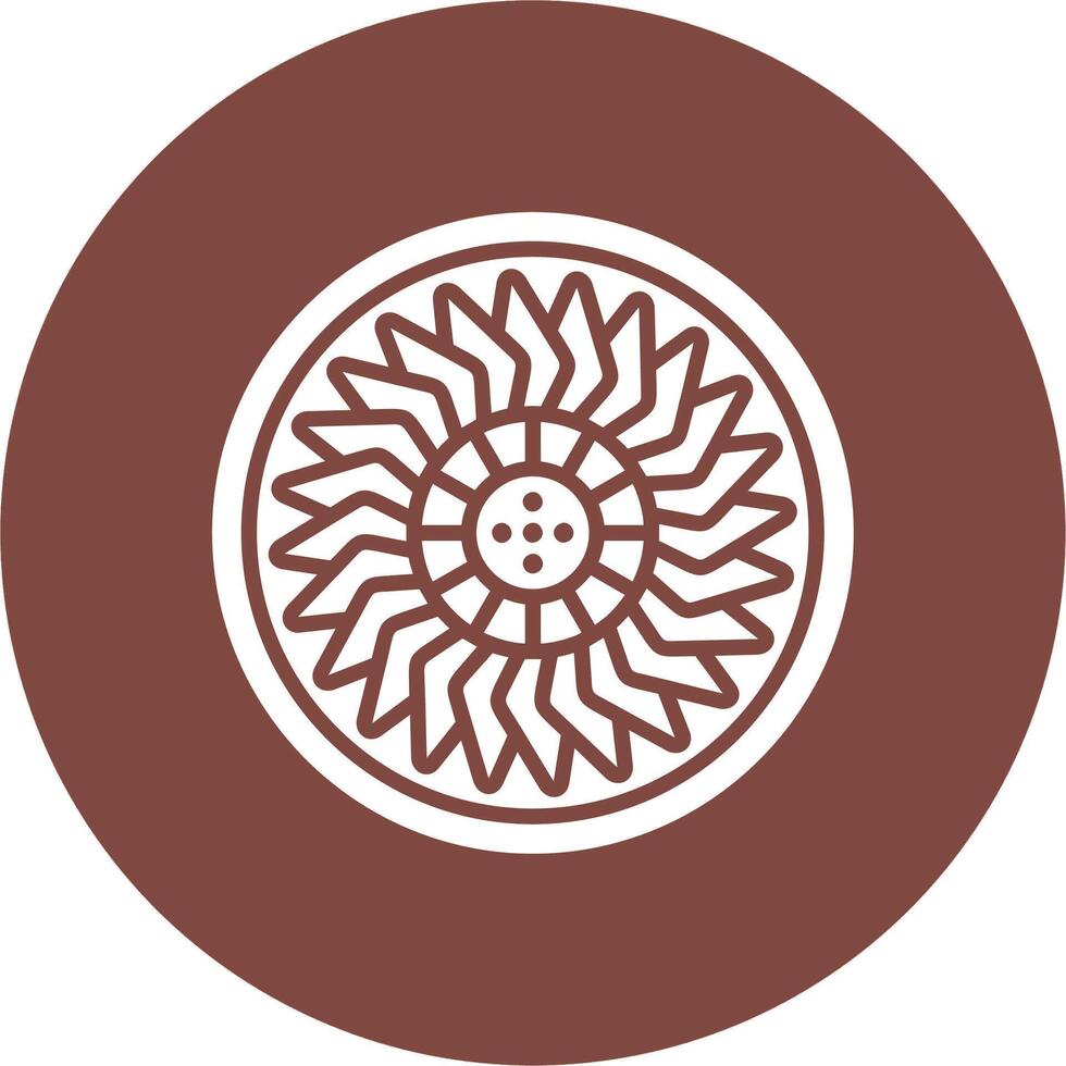 Mandala Bold Web Icon vector