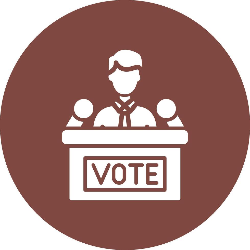 Politician Clean Shape Symbol vector