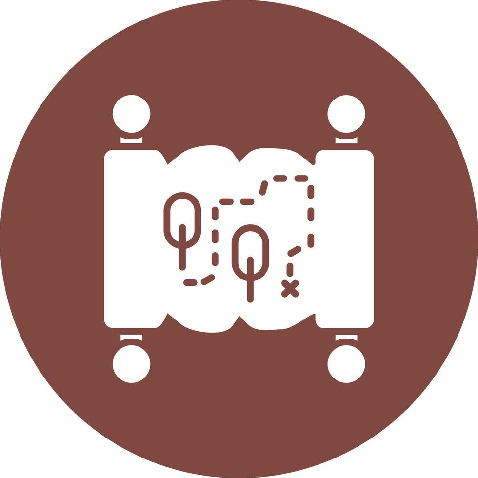 Treasure Map Thin Line Design vector