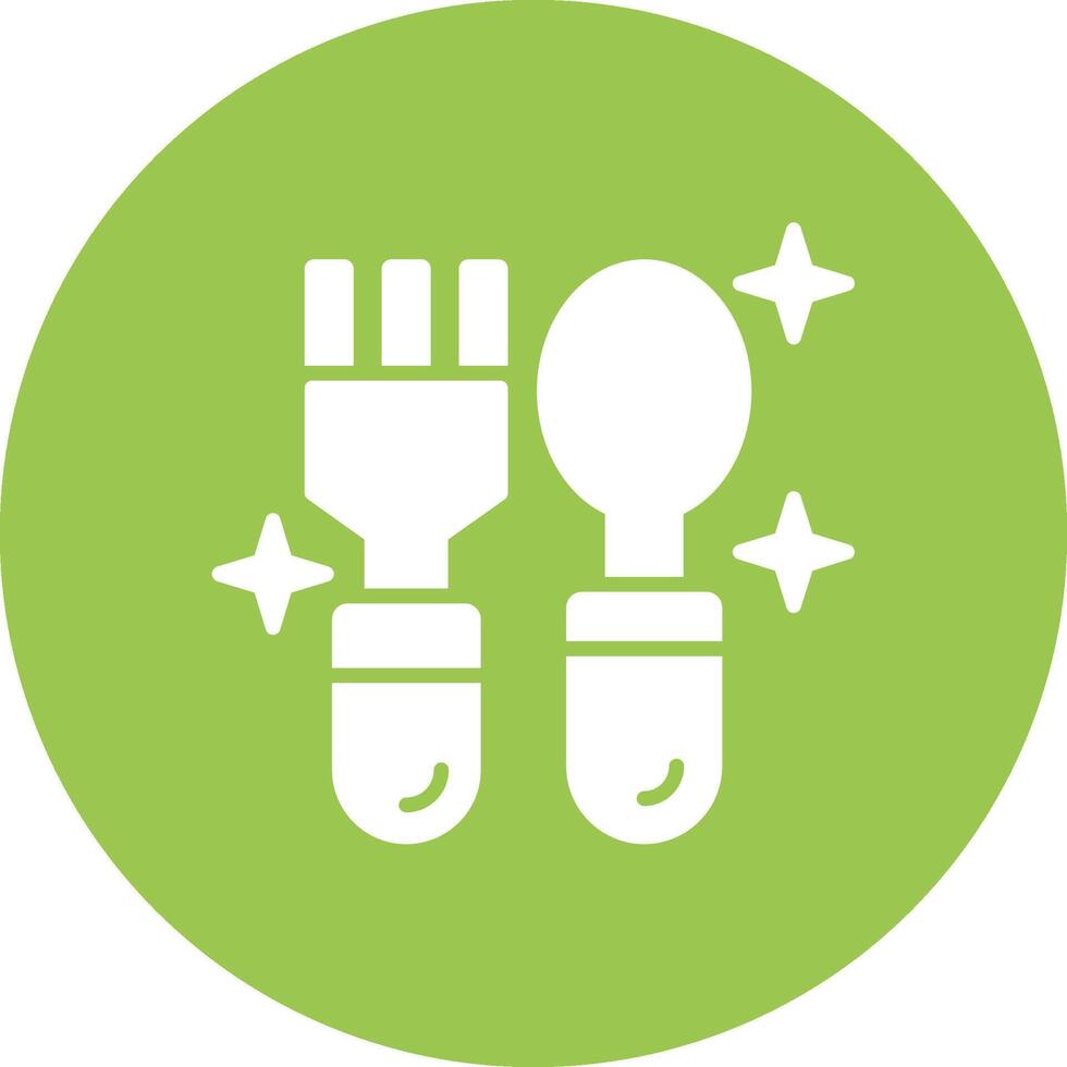 Baby Cutlery Playful Line Icon vector