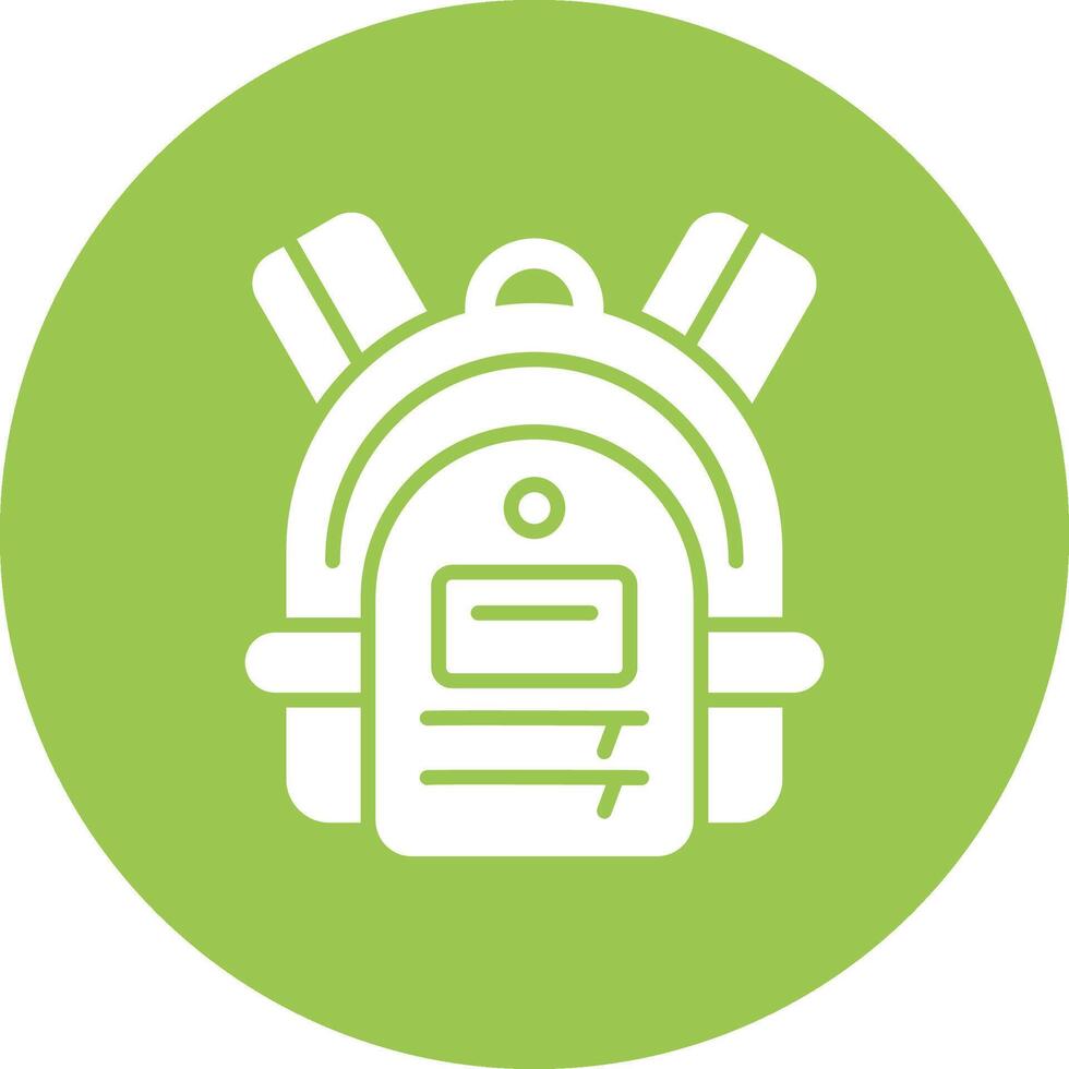 Backpack Bold Web Icon vector