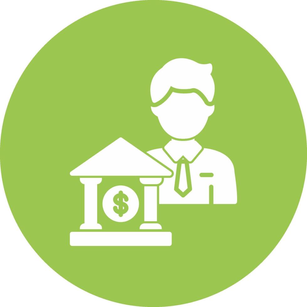 Banker Pastel Theme Icon vector