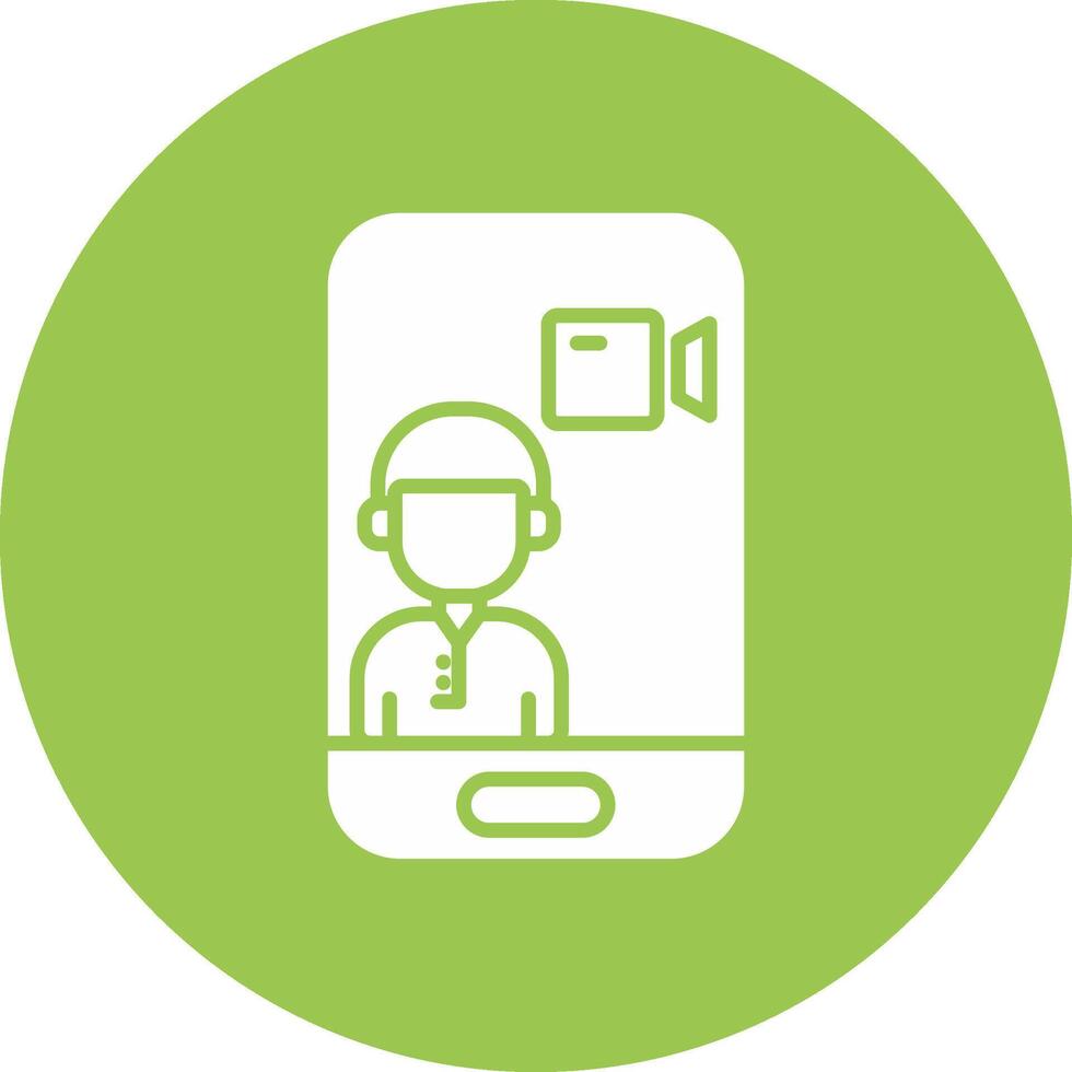 videocall Creative Flat Illustration vector