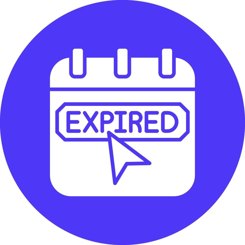 Expired Shadowed Icon Style vector
