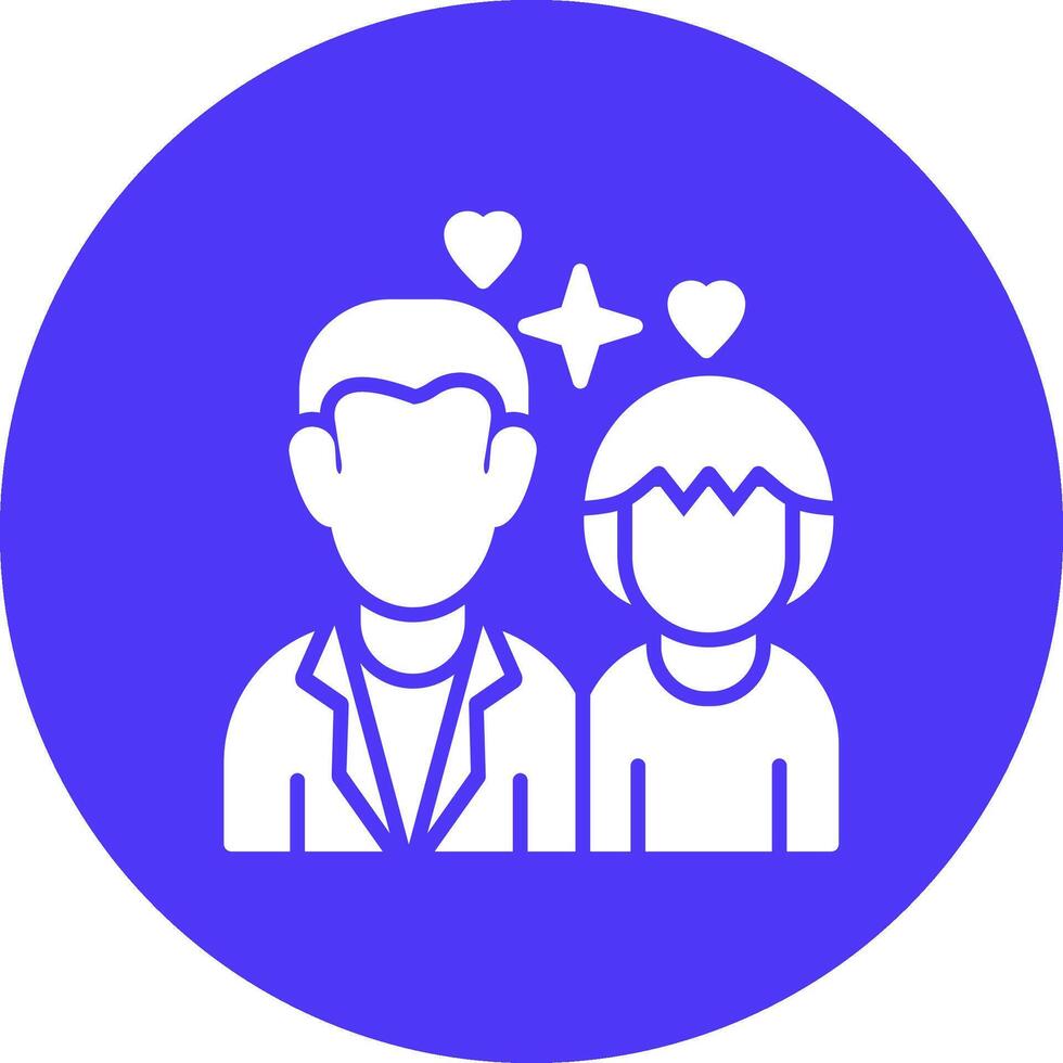 Father And Daughter Compact App Icon vector