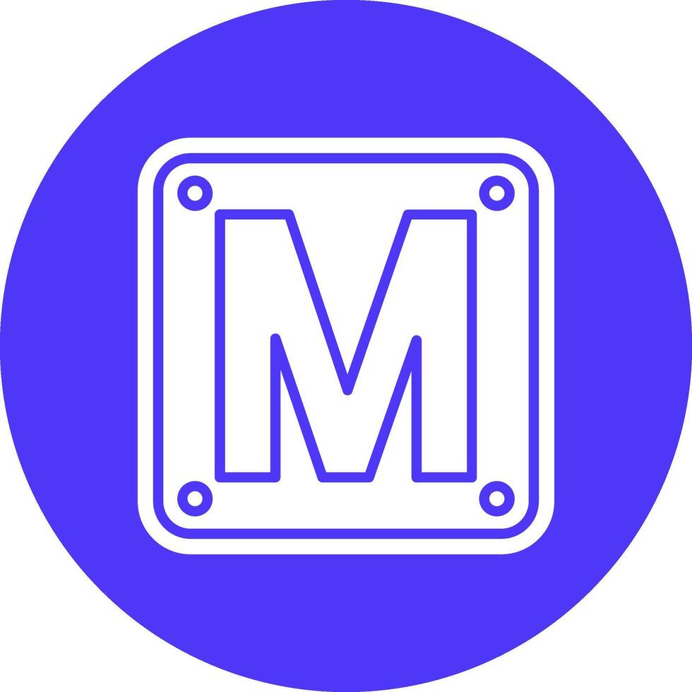 Letter M Isometric Art vector