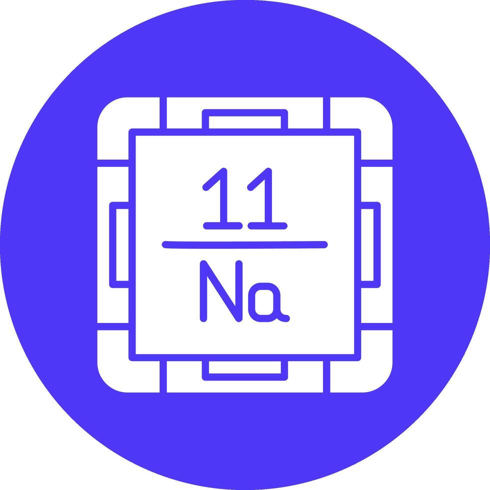 Sodium Bold Web Icon vector