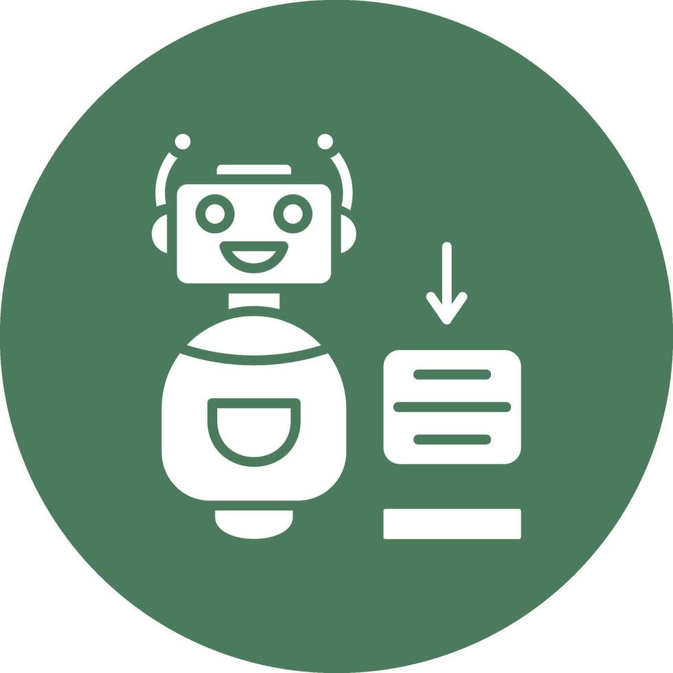 Bot Lined Visual Concept vector