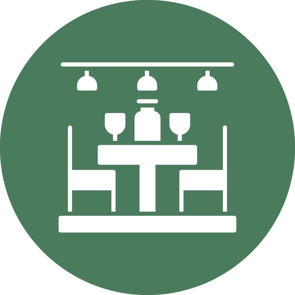 Dining Table Sleek Graphic Mark vector