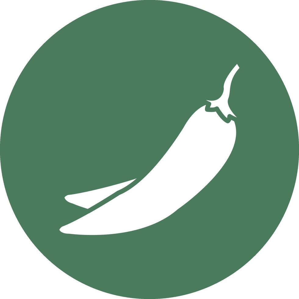 Yellow Chili Pepper Solid Fill Design vector