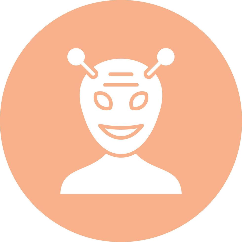Alien Mask Interactive Icon Badge vector