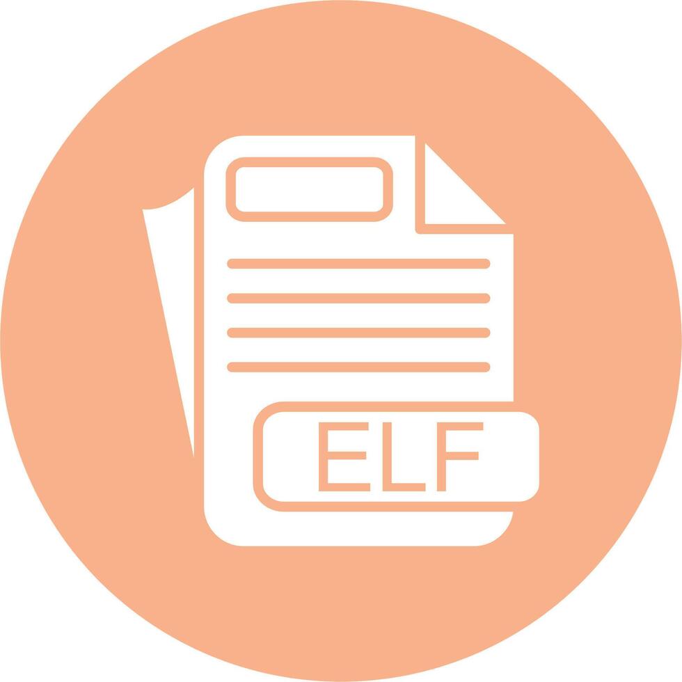 ELF File Format Minimal Concept Visual vector
