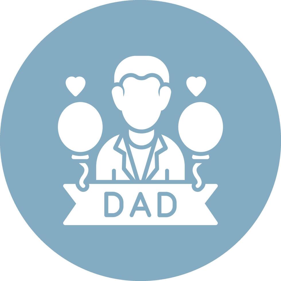 Fathers Day Rounded Line Illustration vector