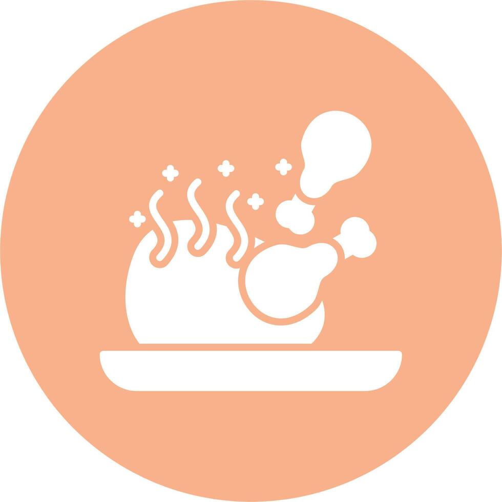Fried Chicken Web Interface Symbol vector