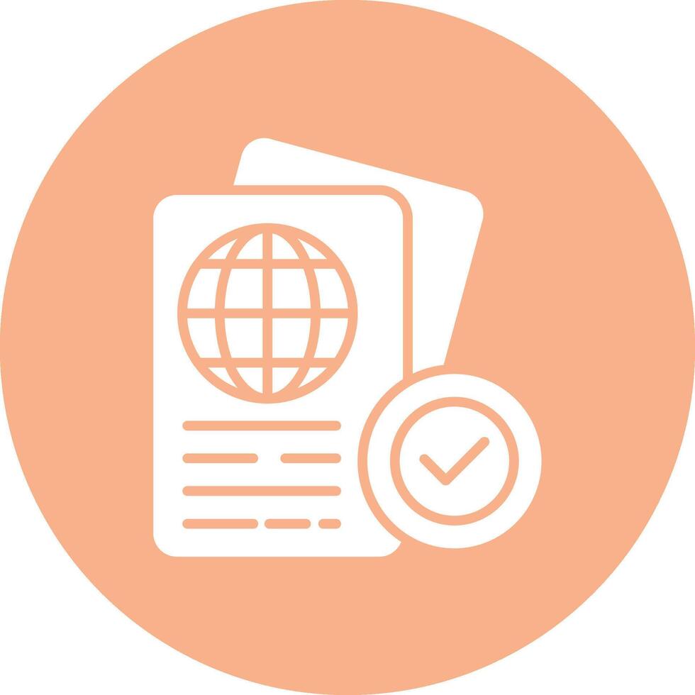 Passport Control Shadowed Icon Style vector
