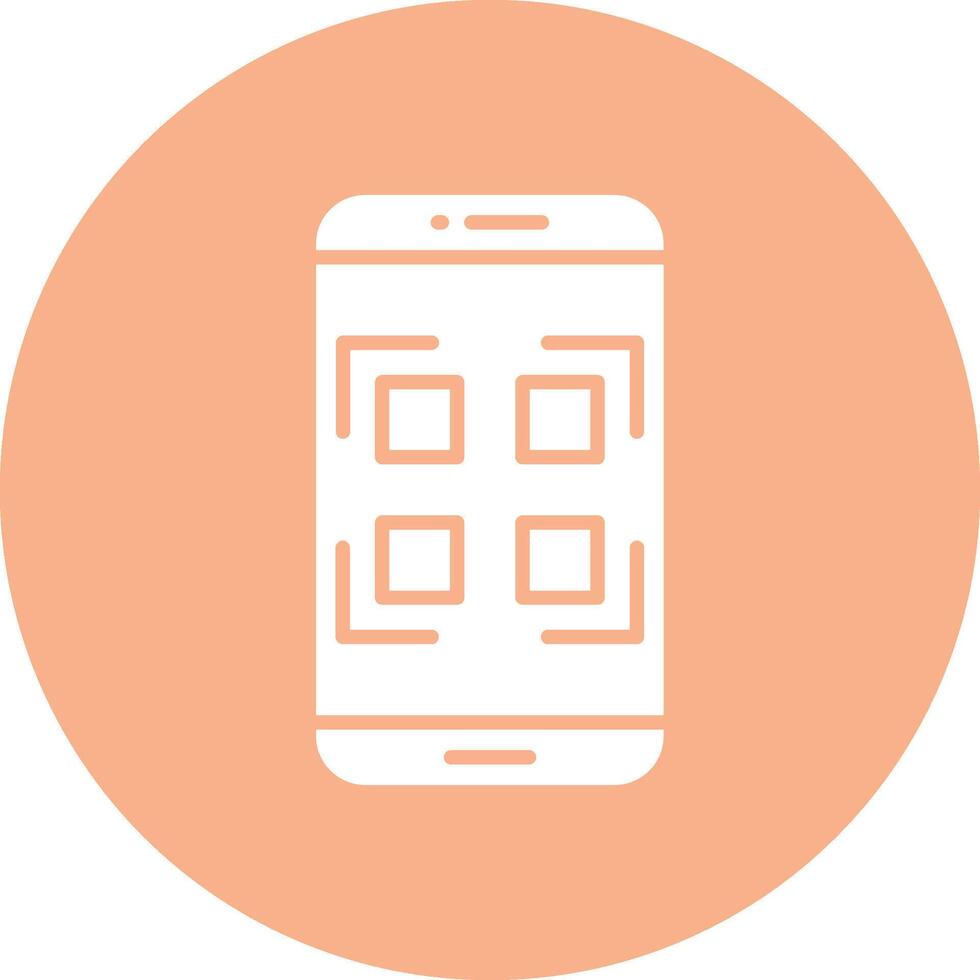 Qr Code Clean Grid Icon vector