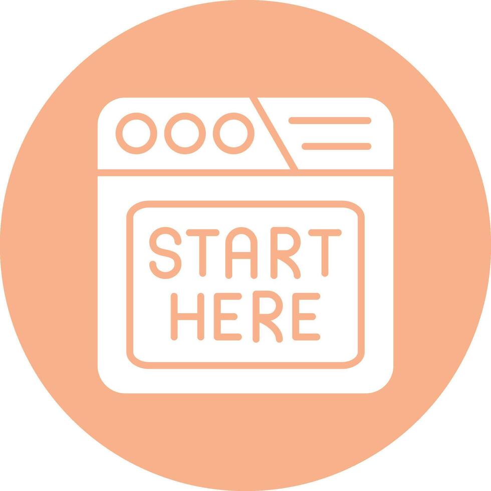 Start Here Neatly Crafted vector
